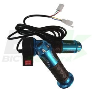 Acelerador con botón de 3 velocidades de lujo-2Mts Cable, Azul